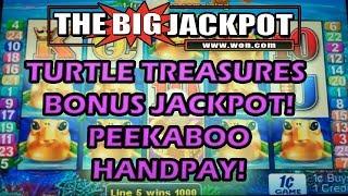 • Turtle Treasure • JACKPOT! BONUS ROUND WIN! •