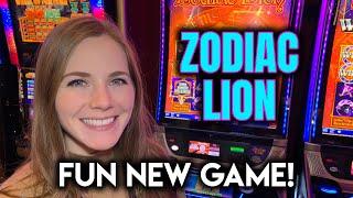 Awesome Winning Session! NEW Zodiac Lion Slot Machine!!