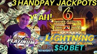 •3 HANDPAY JACKPOTS• On High Limit Lightning Link , Quick Hits Platinum & Blazing Gems Slot Machines