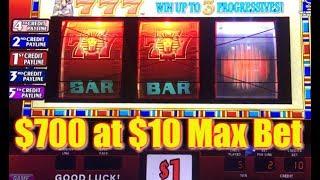 •ULTIMATE SEVENS HIGH LIMIT SLOT • $10 MAX BET GROUP ATLANTIC CITY CASINO PLAY