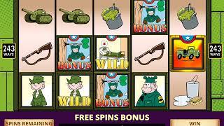 BEETLE BAILEY Video Slot Casino Game with a RETRIGGERED FREE SPIN BONUS