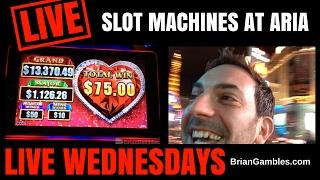 LIVE Slot Machine Play at Aria, Las Vegas! •RECORDED LIVE• Buffalo, Zeus, Lock it Link and more!