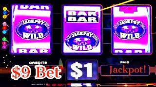 $9 Bet High LIMIT Double Jackpot Gems HUGE JACKPOT WIN! #Shorts