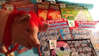 Scratchcards'SANTA'S Millions 'Christmas Countdown'HOT MONEY'.9x LUCKY.& Piggy
