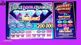 (1ST Look / Attempt ) Igt – Triple Double Diamond : 3 Bonuses & Line Hit