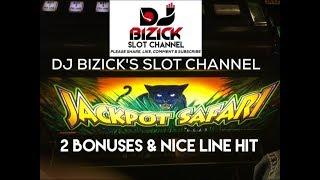 ~ 2 BONUSES & BIG LINE HIT ~ Jackpot Safari Slot Machine ~ THROWBACK! ~ • DJ BIZICK'S SLOT CHANNEL