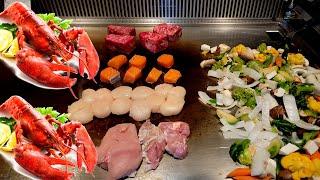 Teppanyaki at a Japanese Restaurant - Wagyu Steak & Lobster