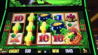 Wild Leprecoins slot machine free spins bonus with retrigger
