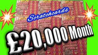 £20,000 Month for year..Scratchcard Game.. mmmmmmMMM..says •