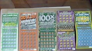 100X WIN!!! Scratching off FIVE $20 Instant Lottery Tickets - celebrating 5 Million Views