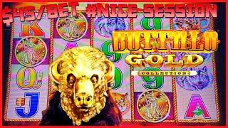 ★ Slots ★️HIGH LIMIT Buffalo Gold NICE WINNING SESSION ★ Slots ★️(2) $45 SPIN BONUS ROUNDS Slot Mach