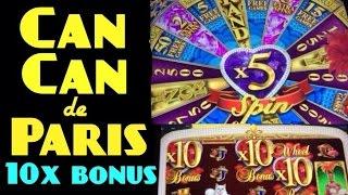 CAN CAN de PARIS slot machine Max bet 10x bonus symbols WIN!
