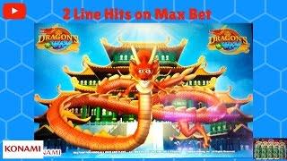 ( Double or Bust ) Konami - Dragon's Way : 2 Line Hits on Max Bet