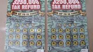 Scratching off TWO $5 Instant Lottery Scratchcards