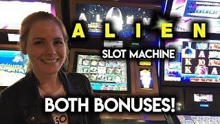 ALIEN! Slot Machine! BOTH BONUSES!!!