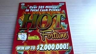 Scratching off a $20 Hot Fortune - Instant Lottery Ticket