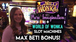 Wait a Minute! World of Wonka Didn't Take All My Money? Wonka Slot Machines! Max Bet BONUS!
