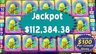 •$100 Frog Wild 2 Slot Bonus Win! $112,500K!! High Limit Vegas Casino! Handpay Jackpot IGT • SiX Slo