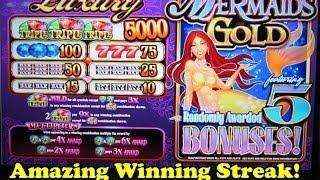 Big Slot Win!  Mermaid's Gold (Bonus Round) From Fallsview Casino, Niagara Falls, Canada