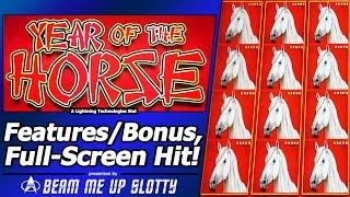 Year of the Horse Slot - Features and Free Spins Bonus with Full-Screen Hit!