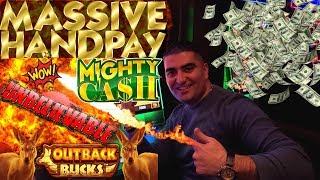 My Biggest Handpay Jackpot On Mighty Cash OUTBACK BACKS Slot Machine- Unbelievable JACKPOT !