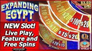 Expanding Egypt Slot - Live Play, Features and Free Spins Bonus in New Konami game
