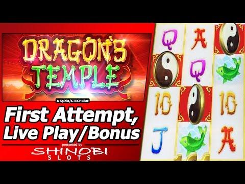 Dragon's Temple 3D Slot - First Attempt, Live Play and Nice Free Spins Bonus Win