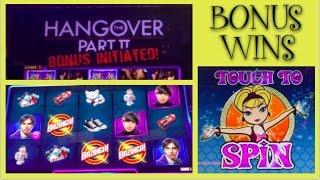 Bonus Wins on HANGOVER ~ Big Bang Theory ~ JEANIE and more Slot Machine live play!