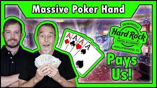4 Aces = MASSIVE Video Poker Hand! Hard Rock Casino PAYS US • The Jackpot Gents
