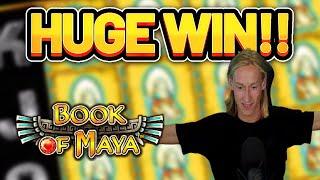 HUGE WIN!!!! BOOK OF MAYA BIG WIN -  Casino Slot from Casinodaddy LIVE STREAM