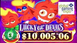 #G2E2017 AGS - Hot $ Jackpots Luck & Prosperity, and Lucky Lil' Devil slot machines