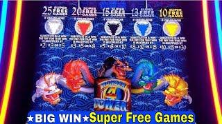 5 Dragons Slot Machine Bonus •BIG WIN• Max Bet •SUPER FREE GAMES WON• | Live Aristocrat Slot Play