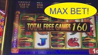 LION FESTIVAL MAX BET 160 FREE SPINS! $4.50 BET!