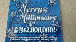 $20 Merry Millionaire Instant Lottery ticket for 2015