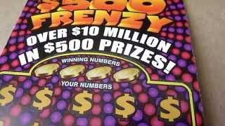 $500 Super Frenzy - $5 Illinois Instant Lottery Scratchcard Ticket Video