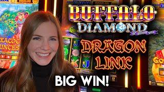 BIG WIN! Dragon Link Genghis Khan Slot Machine! Awesome Run of BONUSES!!