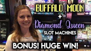 HUGE WIN! Diamond Queen Slot Machine! BONUS