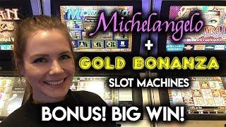 BIG WIN!!! New Michelangelo Slot Machine! I LOVE this BONUS!!!