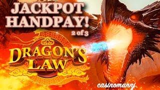 HUGE BET! - DRAGON'S LAW JACKPOT HANDPAY 2 OF 3 - WITH RECAP! - Slot Machine Bonus