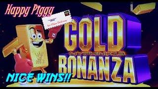 •NEW DELIVERY• Gold Bonanza | Happy Piggy Slot Bonuses NICE WINS!!!