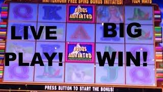 LIVE PLAY on Matterhorn Slot Machine with Bonus and Big Win!!!