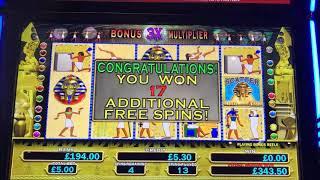 the highs and lows of pharaohs fortune deluxe bonuses re-triggers and big wins