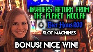 Return From Planet Moolah Bonus + Bier Haus 200 BIG Bet Great WIN!!