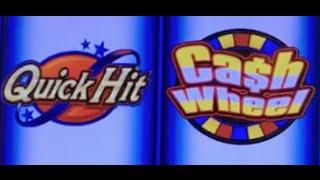 Quick Hit CASH WHEEL •LIVE PLAY w Bonuses• in Las Vegas