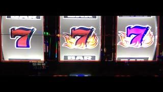 Blazing Double 7s •LIVE PLAY• Slot Machine Pokie at Harrahs, Las Vegas