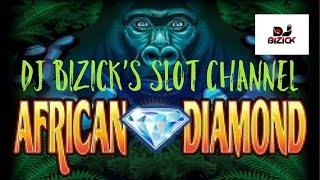 African Diamond Slot Machine ~ FREE SPIN BONUS! ~ NICE WIN! • DJ BIZICK'S SLOT CHANNEL
