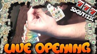 LIVE Opening of Pull Tabs - Pickle Cards (The Caveman's Version of a Slot Machine)