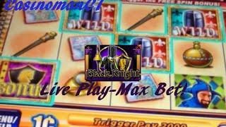 Live Play with Bonuses and Big Win - WMS' Black Knight - MAX Bet!
