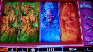 Dragon's Fire Slot Machine Bonus - 10 Free Games Win with 2x Multiplier + Scatter Pays