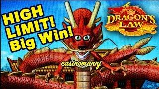 HIGH LIMIT! - DRAGON'S LAW Slot - Big Win! - Slot Machine Bonus